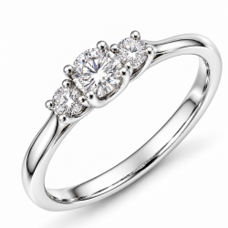 lab grown Diamant Ring in 14 Karat Weißgold 0,25 ct 0,16 ct