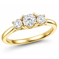 lab grown Diamant Ring in 14 Karat Gold 0,25 ct 0,26 ct