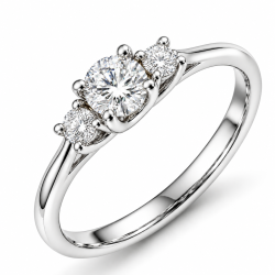 lab grown Diamant Ring in 14 Karat Weißgold 0,25 ct 0,26 ct
