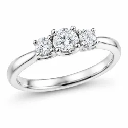 lab grown Diamant Ring in 14 Karat Weißgold 0,25 ct 0,26 ct