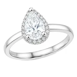 lab grown Diamant Ring in 14 Karat Weißgold 0,70 ct 0,10 ct