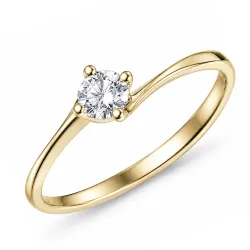 lab grown Diamant Solitärring in 14 Karat Gold 0,25 ct