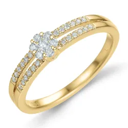 lab grown Diamant Ring in 14 Karat Gold 0,21 ct