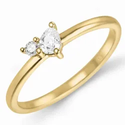 lab grown Diamant Ring in 14 Karat Gold 0,12 ct 0,04 ct