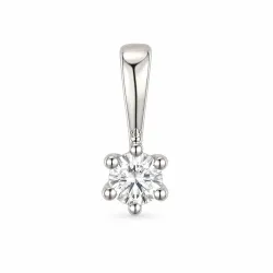 0,10 ct lab grown Diamant Anhänger in 14 karat Weißgold 0,10 ct