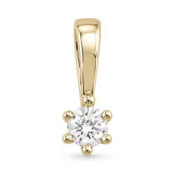 0,20 ct lab grown Diamant Anhänger in 14 karat Gold 0,20 ct