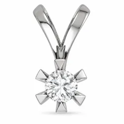 0,50 ct lab grown Diamant Anhänger in 14 karat Weißgold 0,50 ct