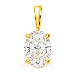 1,00 ct lab grown Diamant Solitäranhänger in 14 karat Gold 1,0 ct