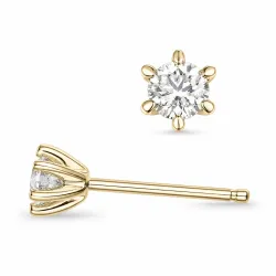 2 x 0,30 ct lab grown Diamant Solitärohrstecker in 14 Karat Gold mit lab grown Diamant 