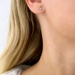 2 x 0,10 ct lab grown Diamant Solitärohrstecker in 14 Karat Gold mit lab grown Diamant 