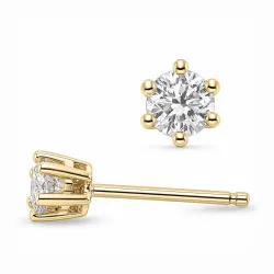 2 x 0,20 ct lab grown Diamant Solitärohrstecker in 14 Karat Gold mit lab grown Diamant 