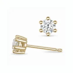 2 x 0,30 ct lab grown Diamant Solitärohrstecker in 14 Karat Gold mit lab grown Diamant 