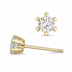 2 x 0,20 ct lab grown Diamant Solitärohrstecker in 14 Karat Gold mit lab grown Diamant 