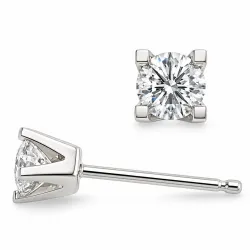 2 x 0,50 ct lab grown Diamant Solitärohrstecker in 14 Karat Weißgold mit lab grown Diamant 