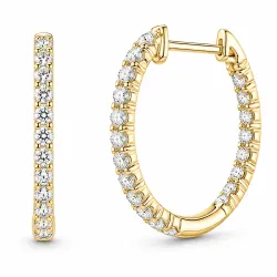 Kreole in 14 Karat Gold mit lab grown Diamant (CVD) 