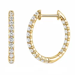 Kreole in 14 Karat Gold mit lab grown Diamant (CVD) 