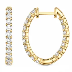 Kreole in 14 Karat Gold mit lab grown Diamant (CVD) 
