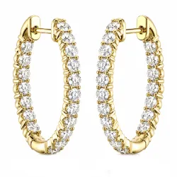 Kreole in 14 Karat Gold mit lab grown Diamant (CVD) 