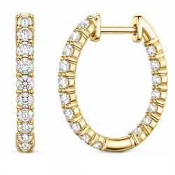 Kreole in 14 Karat Gold mit lab grown Diamant (CVD) 