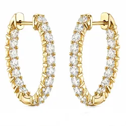 Kreole in 14 Karat Gold mit lab grown Diamant (CVD) 