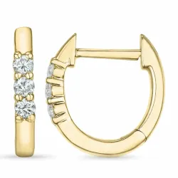 12 mm Kreole in 14 Karat Gold mit lab grown Diamant 