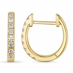 12 mm Kreole in 14 Karat Gold mit lab grown Diamant 