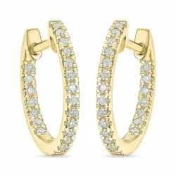 15 mm Kreole in 14 Karat Gold mit lab grown Diamant 
