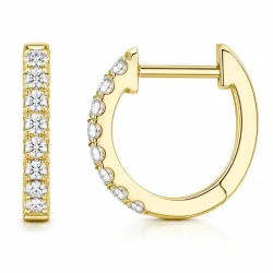 13 mm Kreole in 14 Karat Gold mit lab grown Diamant 