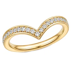 lab grown Diamant Ring in 14 Karat Gold 0,19 ct