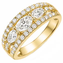 lab grown Diamant Ring in 14 Karat Gold 0,86 ct 0,21 ct