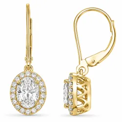 Ohrringe in 14 Karat Gold mit lab grown Diamant (CVD) und lab grown Diamant 