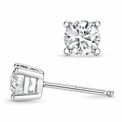 2 x 0,40 ct lab grown Diamant Weißgold Solitärohrstecker in 14 Karat Weißgold mit lab grown Diamant 