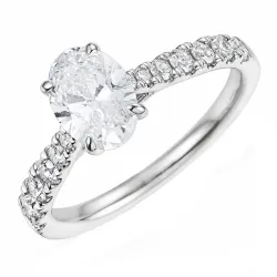 lab grown Diamant Ring in 14 Karat Weißgold 1,0 ct 0,34 ct