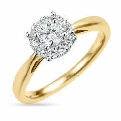 lab grown Diamant Ring in 14 Karat Gold- und Weißgold 0,30 ct 0,22 ct
