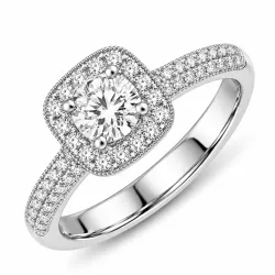 lab grown Diamant Ring in 14 Karat Weißgold 0,52 ct 0,49 ct