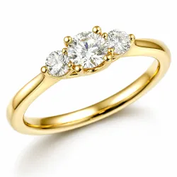 lab grown Diamant Ring in 14 Karat Gold 0,25 ct 0,16 ct