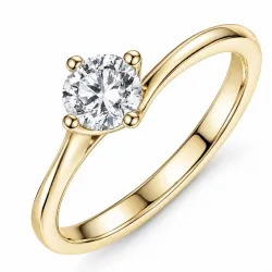 lab grown Diamant Solitärring in 14 Karat Gold 0,50 ct