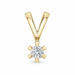 0,10 ct lab grown Diamant Anhänger in 14 karat Gold 0,10 ct