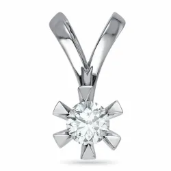 lab grown Diamant Anhänger in 14 karat Weißgold 0,50 ct