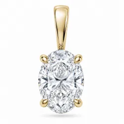 1,00 ct lab grown Diamant Solitäranhänger in 14 karat Gold 1,0 ct
