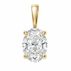 1,00 ct lab grown Diamant Solitäranhänger in 14 karat Gold 1,0 ct