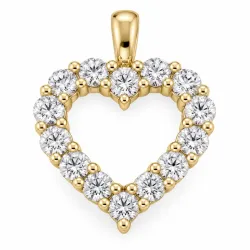 Herz lab grown Diamant Anhänger in 14 karat Gold 2,05 ct