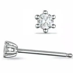 2 x 0,30 ct lab grown Diamant Solitärohrstecker in 14 Karat Weißgold mit lab grown Diamant