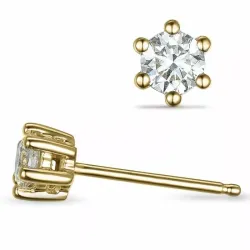 2 x 0,40 ct lab grown Diamant Solitärohrstecker in 14 Karat Gold mit lab grown Diamant 