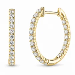Kreole in 14 Karat Gold mit lab grown Diamant (CVD) 