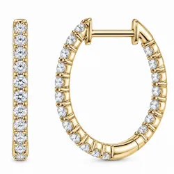 Kreole in 14 Karat Gold mit lab grown Diamant (CVD) 