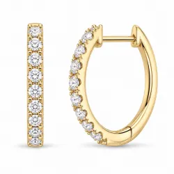 15 mm Kreole in 14 Karat Gold mit lab grown Diamant 