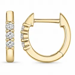 12 mm Kreole in 14 Karat Gold mit lab grown Diamant 