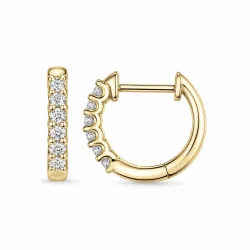 13 mm Kreole in 14 Karat Gold mit lab grown Diamant 