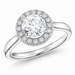 lab grown Diamant Ring in 14 Karat Weißgold 1,0 ct 0,21 ct